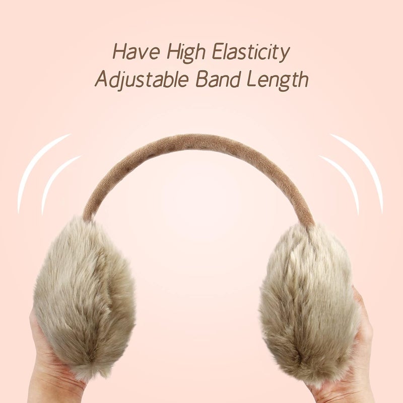 POXIMI Store Women Winter Earmuffs Girl Ski Adjustable Ear Covers for Cute Bow Ear Warmer Outdoor Earmuff Fleece Lining - Image 3